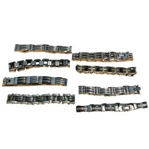 Men’s Steel and Rubber Bracelet Lot